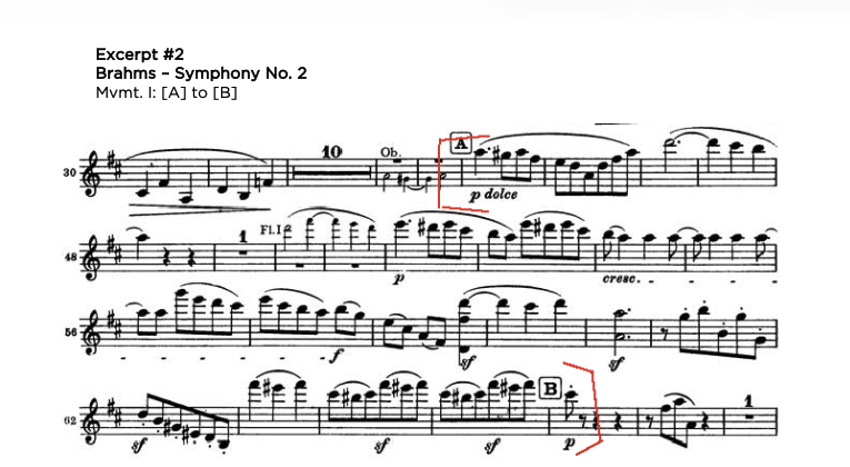 Symphony No. 2 — CSYO Audition Excerpt — Sheet Music