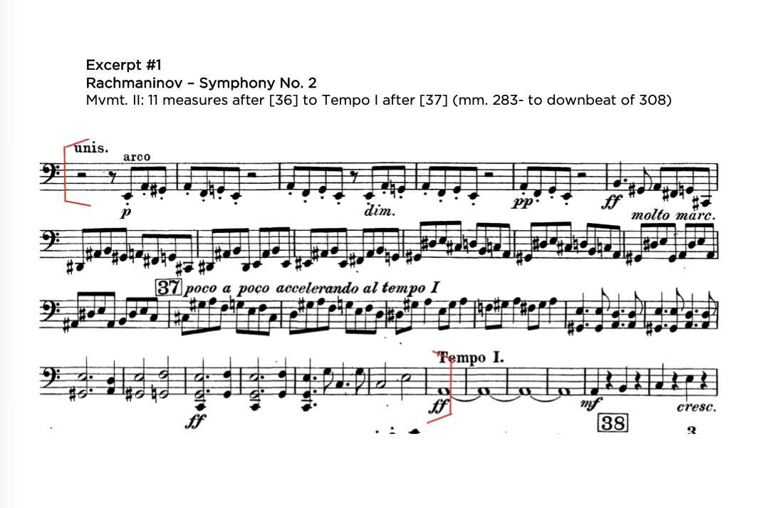 Symphony No. 2 — CSYO Audition Excerpt — Sheet Music